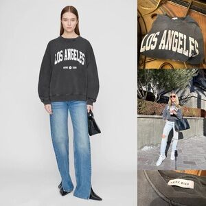 Anine Bing Ramona Sweatshirt in washed black